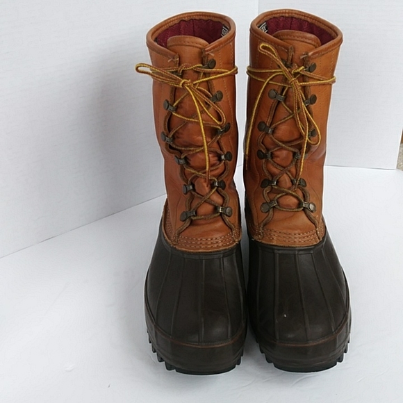 L.L. Bean Gore-Tex Thinsulate Maine Hunting Shoe 10 Leather Boot Brown - Picture 7 of 16